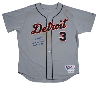 2008 Gary Sheffield Game Used and Signed Detroit Tigers Road Jersey (PSA/DNA)